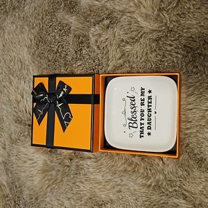 Blessed that you're my daughter jewelry plate